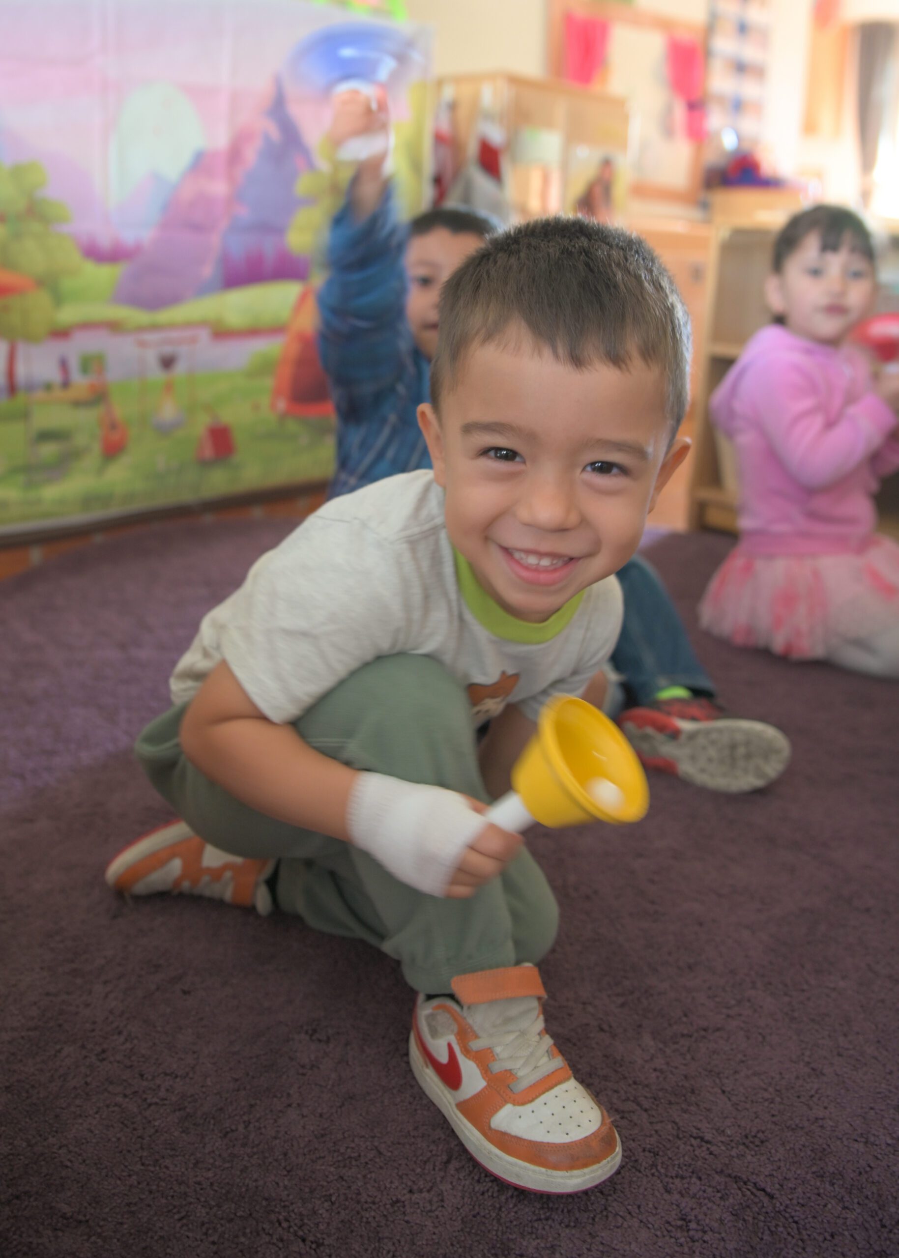 Young boy smiling